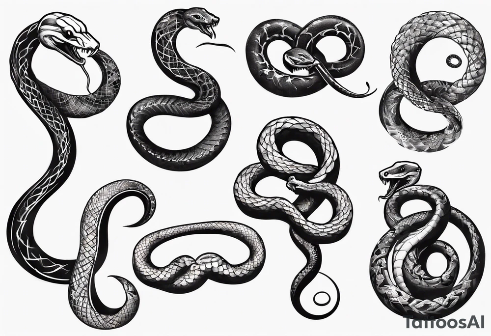interlocking snakes tattoo idea