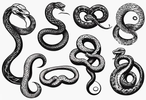 interlocking snakes tattoo idea