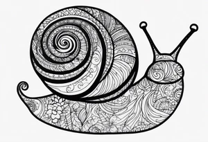 Whimsical Snail tattoo idea