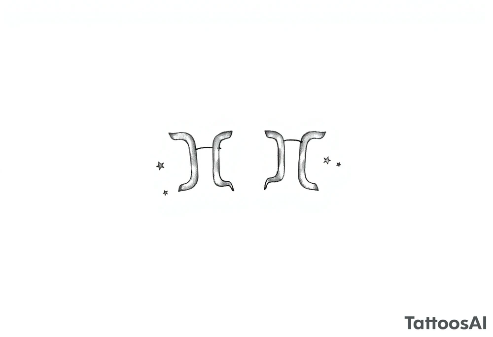 Gemini stars constellation tattoo idea