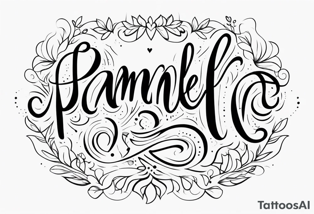 Pamela minimalista tattoo idea