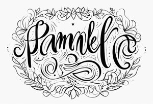 Pamela minimalista tattoo idea