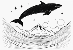 Gojira from Mars to Sirius simple whale tattoo idea