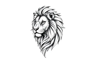 majestic lion tattoo idea