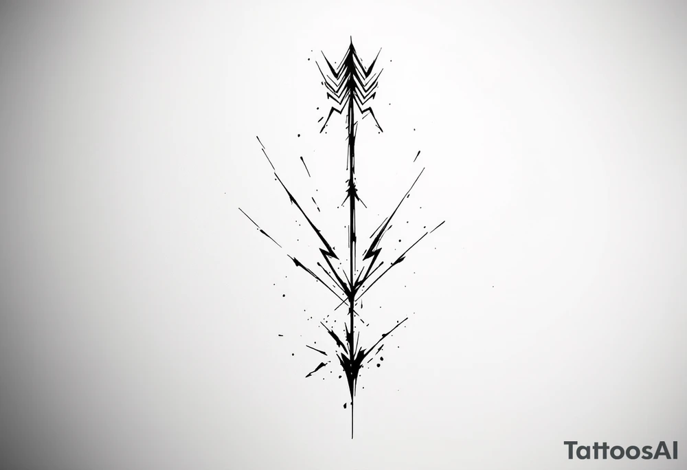 one  arrow  that look down tattoo idea