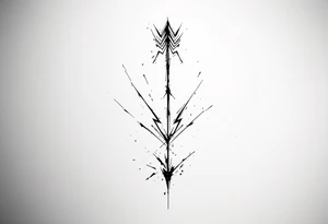 one  arrow  that look down tattoo idea