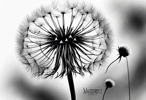 Blown Dandelion tattoo idea