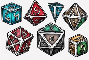 Dungeon and dragons dice tattoo idea