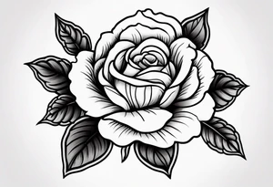traditional rose tattoo idea