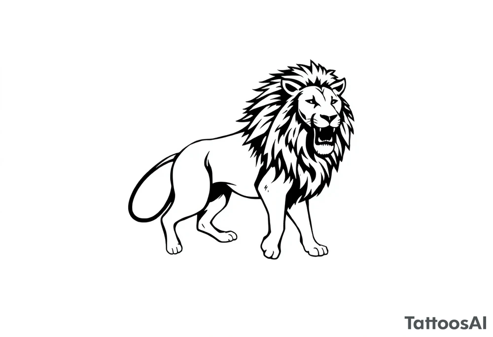 majestic lion tattoo idea