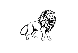 majestic lion tattoo idea