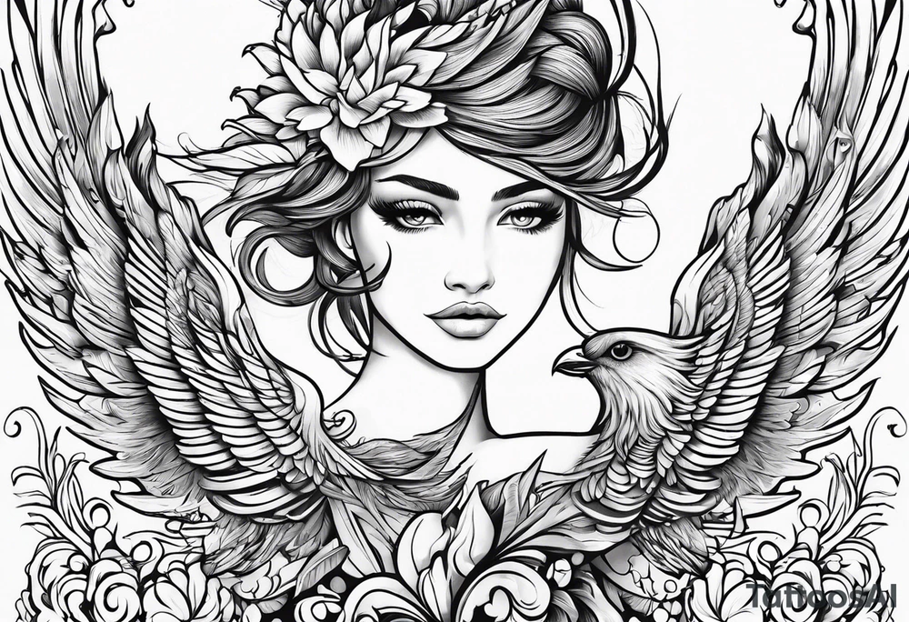 Phoenix tattoo idea