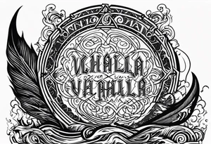 Viking valhalla funeral on fire tattoo idea