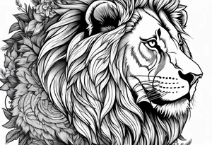 lion smoking cigarette tattoo idea