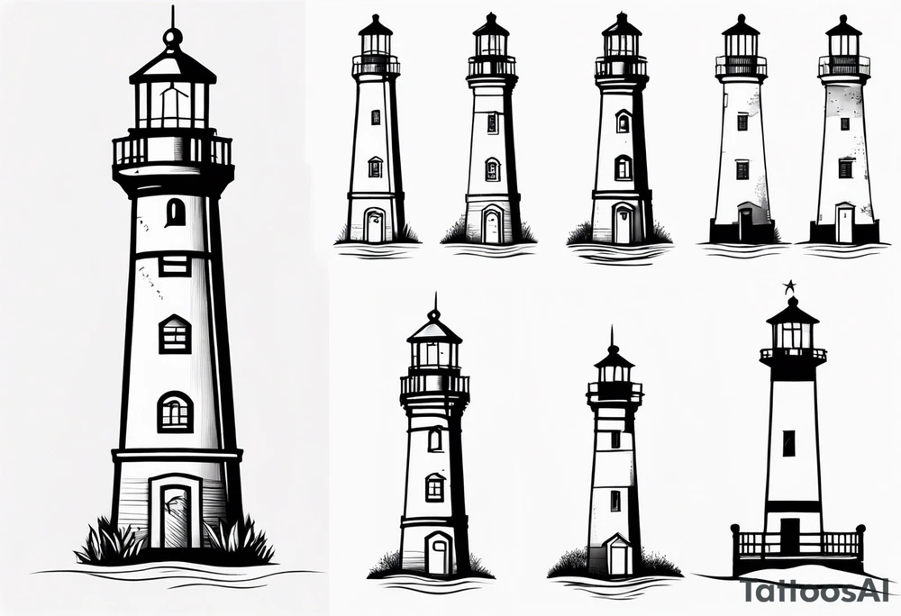 lighthouse acutally light up tattoo idea