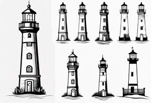 lighthouse acutally light up tattoo idea