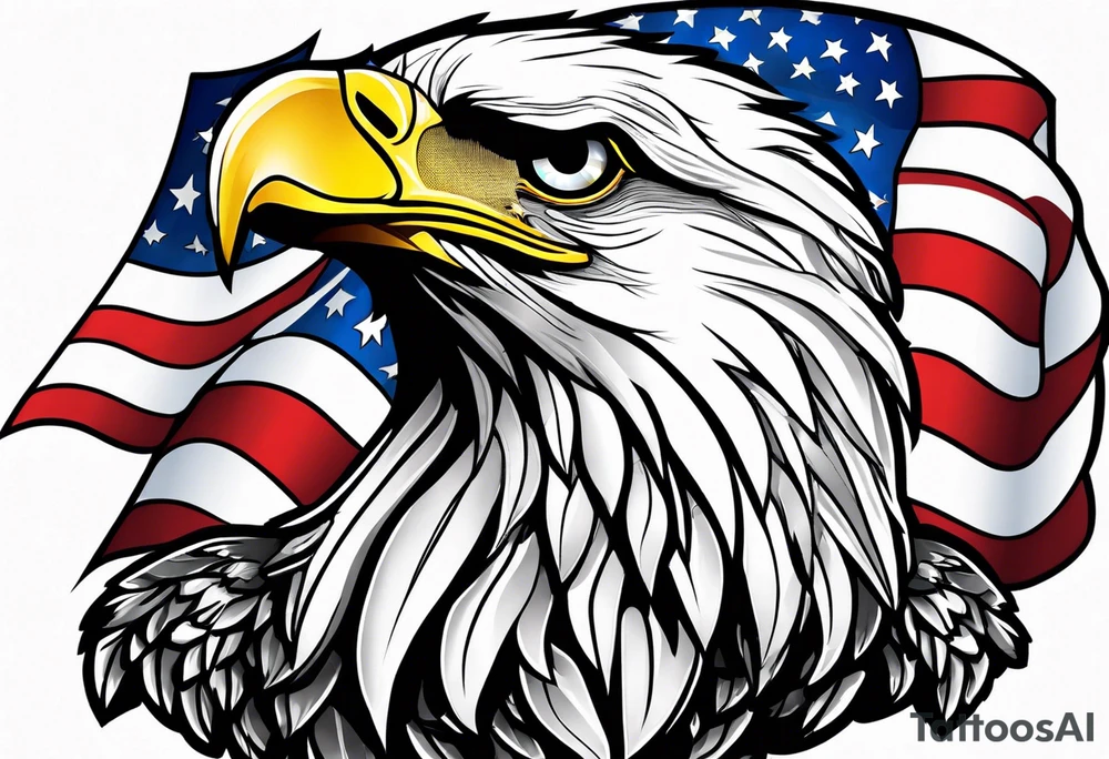Eagle usa flag tattoo idea