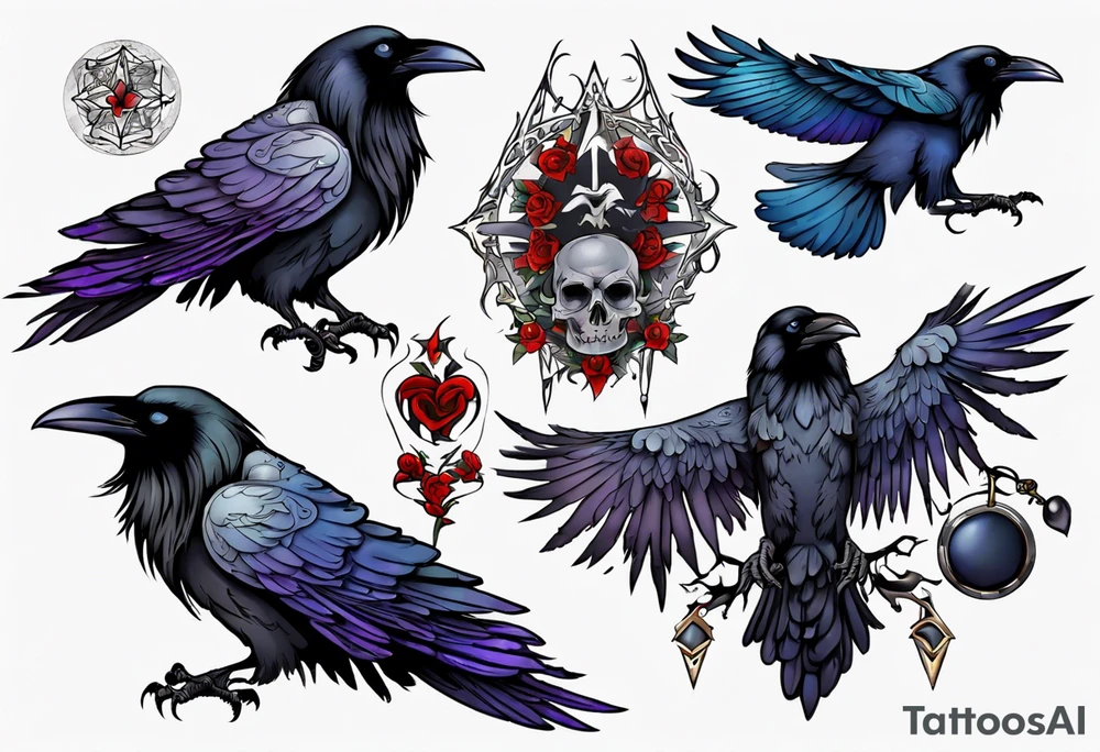 raven tattoo idea