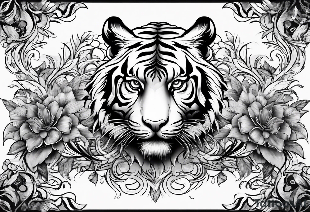 atacking tiger tattoo idea