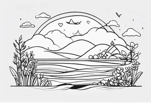 The concept of living a life is 'Happiness' tattoo idea