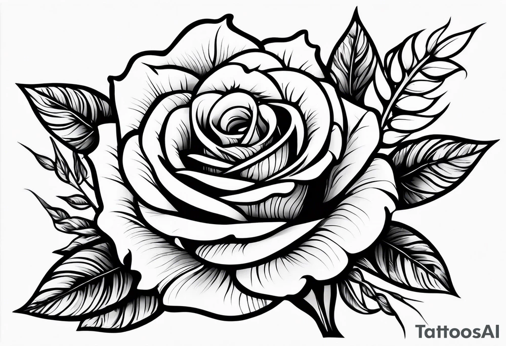 Fine line rose tattoo tattoo idea