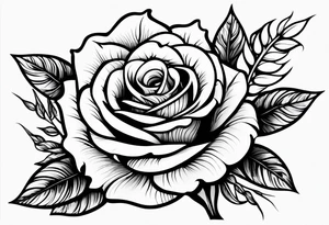Fine line rose tattoo tattoo idea