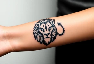 Fancy style "leo" start constilation birth
 sign lion tattoo idea