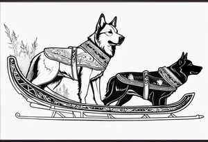 dog sled tattoo idea