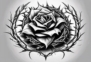 Crown of thorns with real crown as shadow tattoo idea