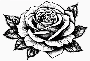 a red rose with thorns tattoo idea