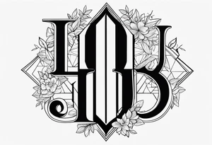 Honorata and Jacek marriage. Generate a tattoo from the letters H and J tattoo idea