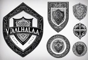Valhalla shield tattoo idea