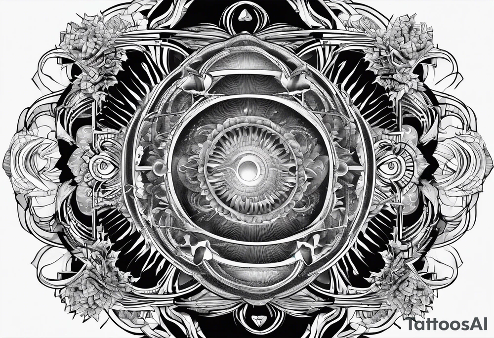 electromagnetic wave, diffraction phenomena, physics tattoo idea