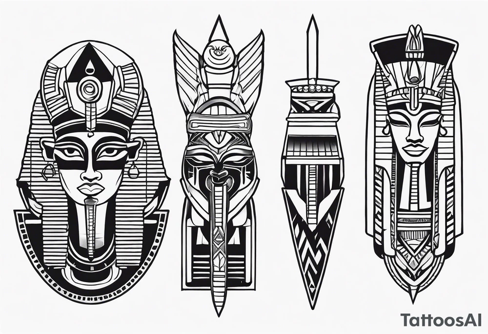 african egyptian gods tattoo idea