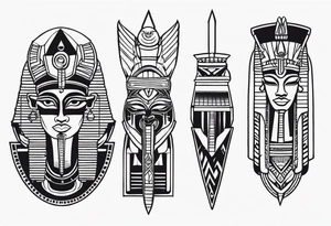 african egyptian gods tattoo idea