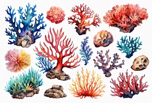Corals tattoo idea