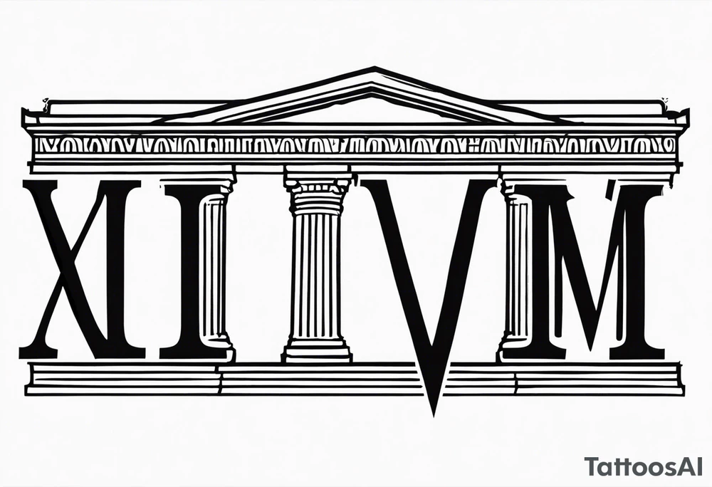 XIX roman numerals. it should be very simple tattoo idea