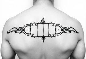 One-blank domino tile tattoo idea