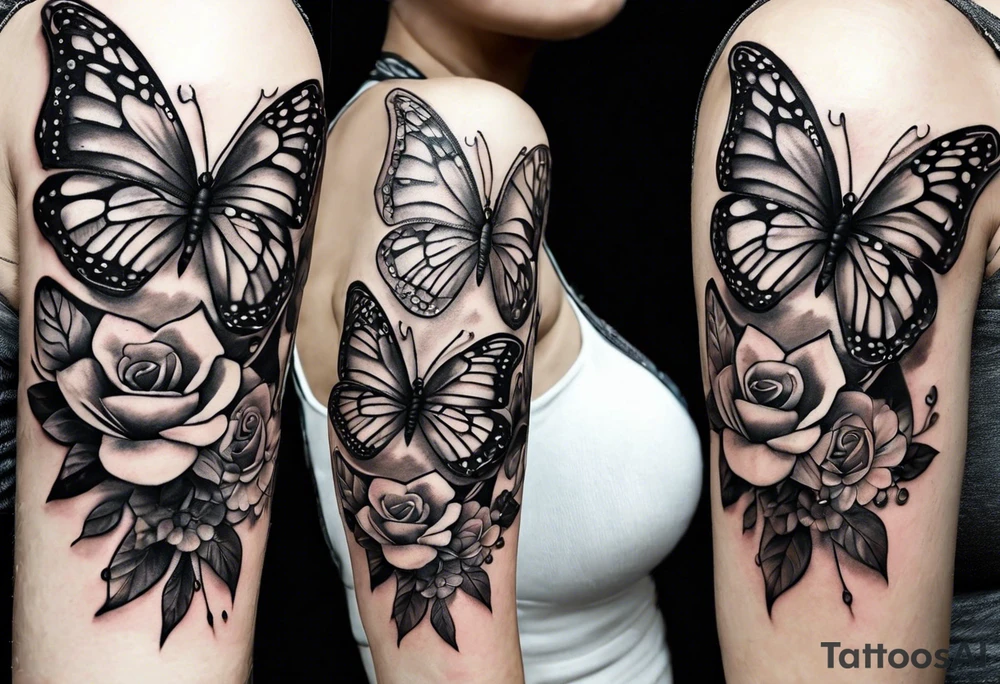 tattoo to represent that I have 3 children (girls). For inspiration I like flowers, butterflies, the beach. Tattoo is for ribcage down side of body tattoo idea