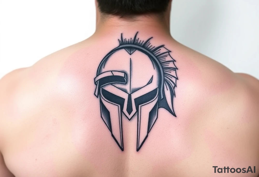 Spartan helmet tattoo idea