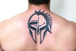 Spartan helmet tattoo idea