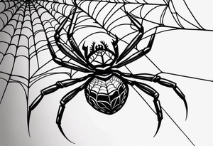 I want a tattoo to put on the inside of my arm, a spider hanging from a web, the spider must be some sort of black widow tattoo idea