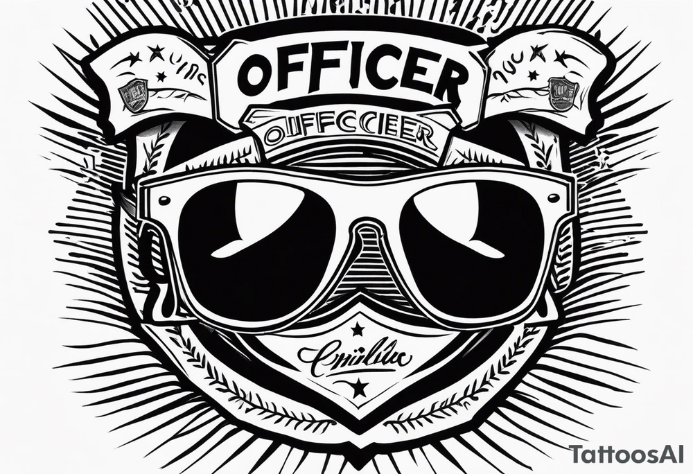 sunglasses officer tattoo idea