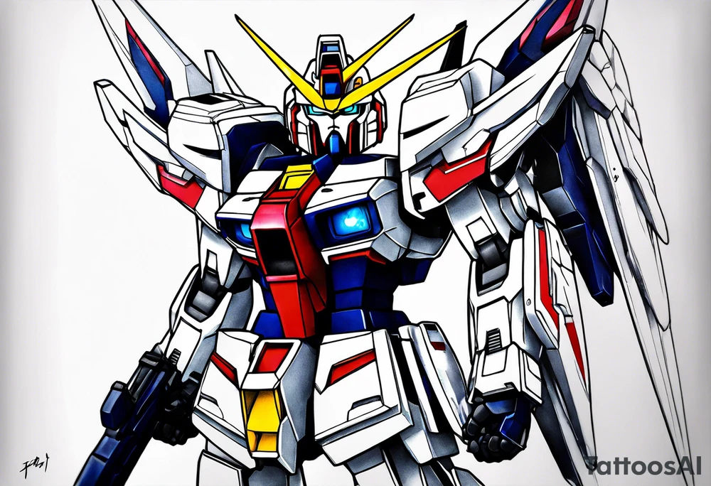 Gundam 3d tattoo idea