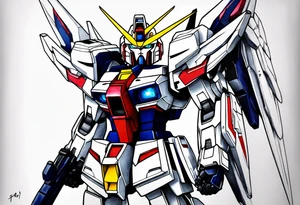 Gundam 3d tattoo idea