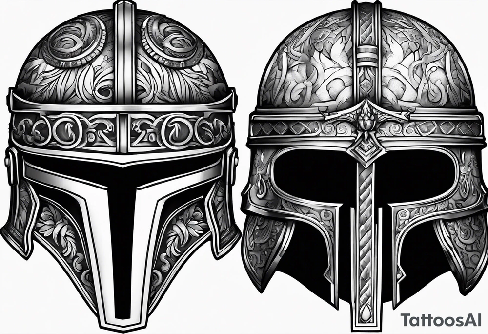 Roman helmet tattoo idea