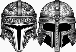 Roman helmet tattoo idea