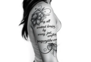 philippians 4:6 “worry about nothing, pray about everything”make this into a graphic type of tattoo with no words just meaning. something a black person would get tattoo idea