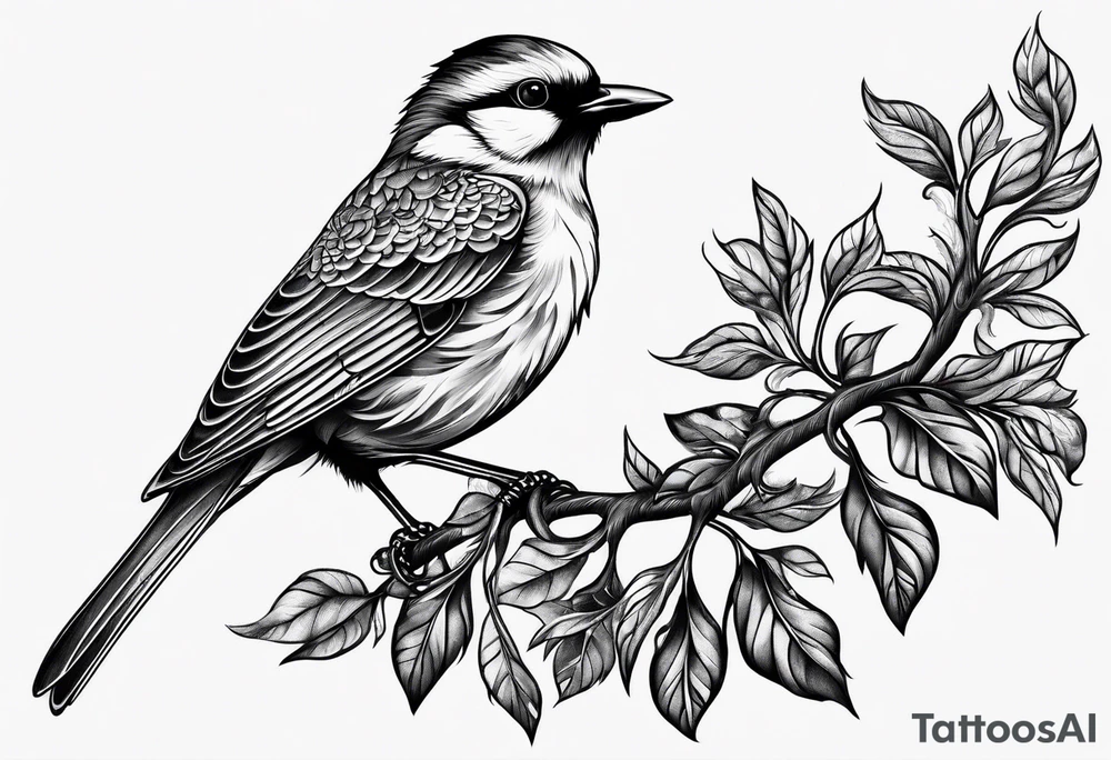drowing bird tattoo idea