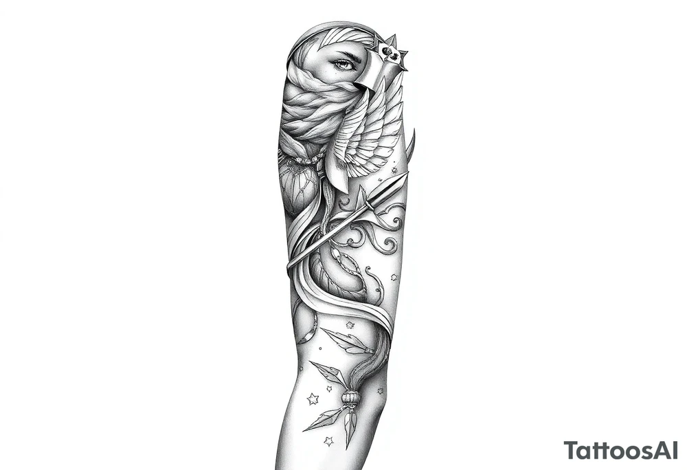 Athena the goddess of war
Spear tattoo idea